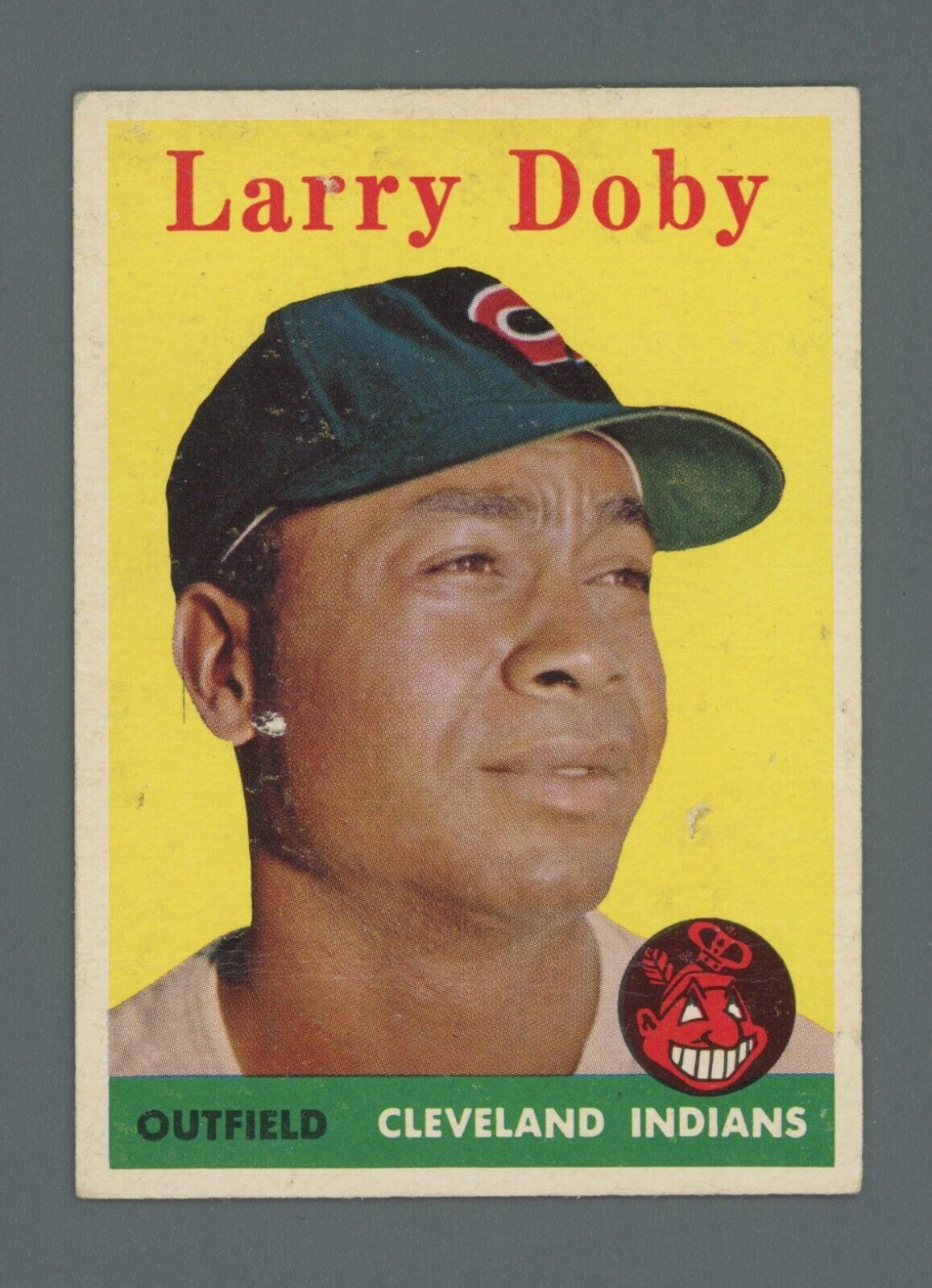 1958 Topps #424 Larry Doby Cleveland Indians Baseball Card Low Grade