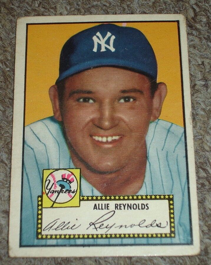 1952 Topps Allie Reynolds-NY Yankees-Card #67