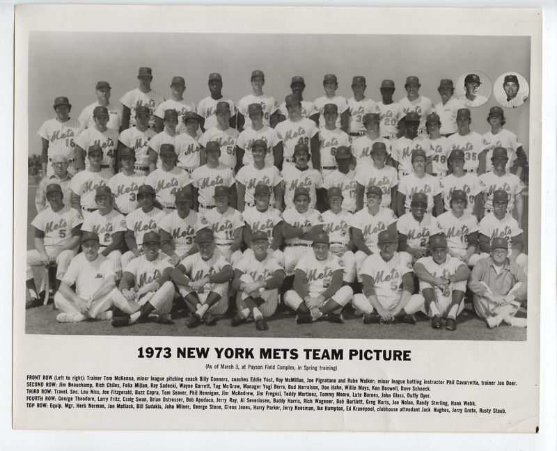 1973 New York Mets Spring Training Baseball Team Photo