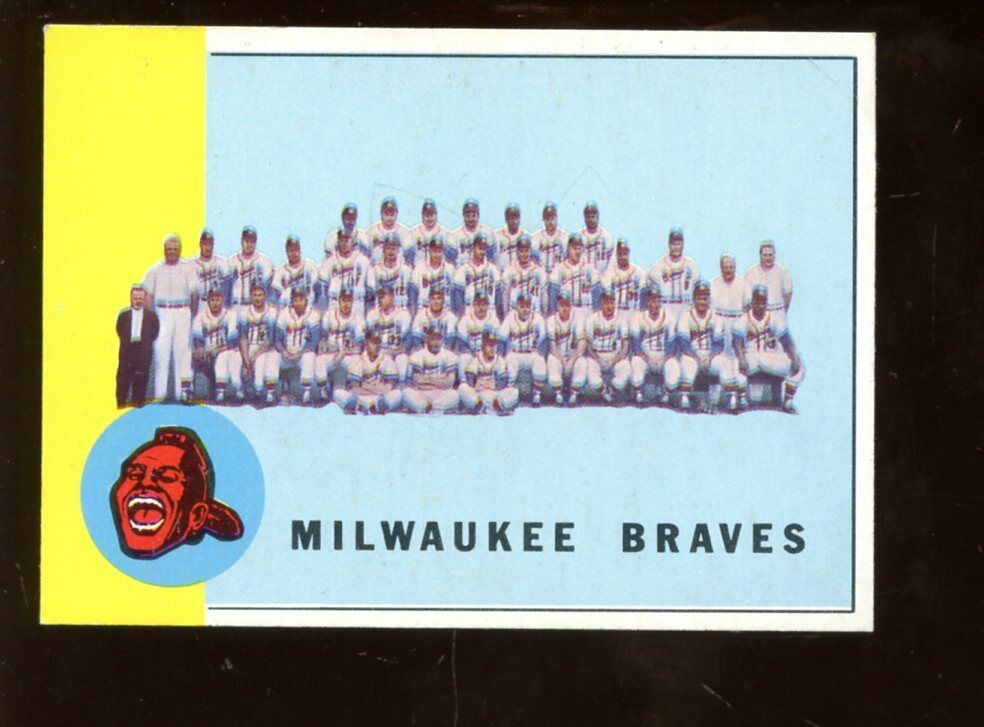 1963 Topps Baseball Card HIGH #503 Milwaukee Braves Team NRMT