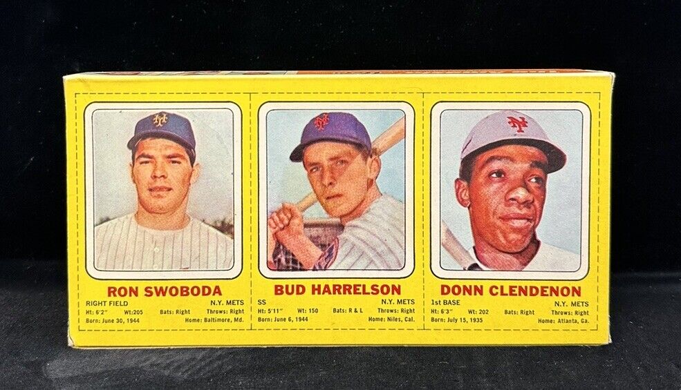 1969 New York Mets Unopened Transogram Box Ron Swoboda Bud Harrelson Clendenon