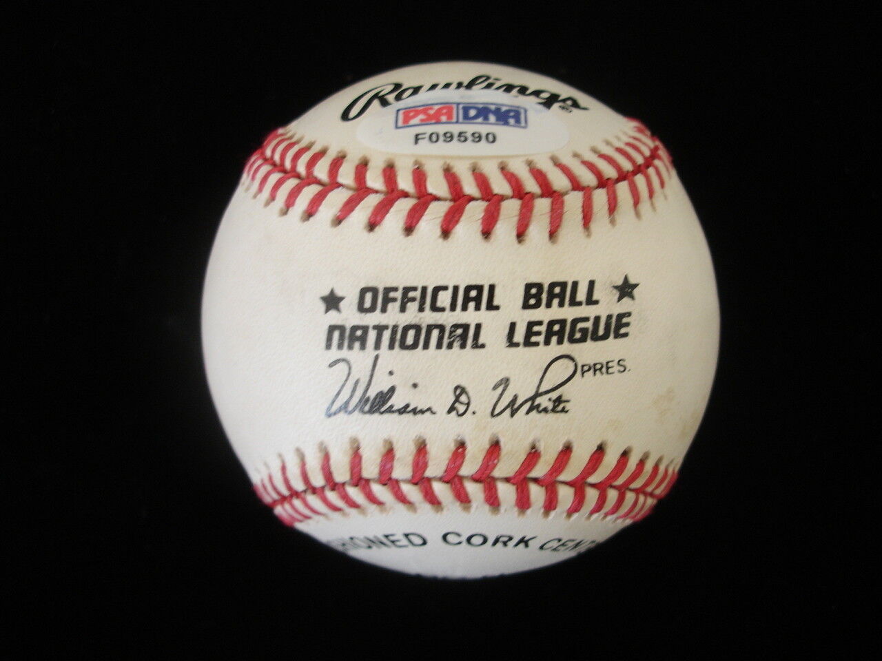 Eddie Mathews BRAVES Autographed National League Baseball - PSA DNA