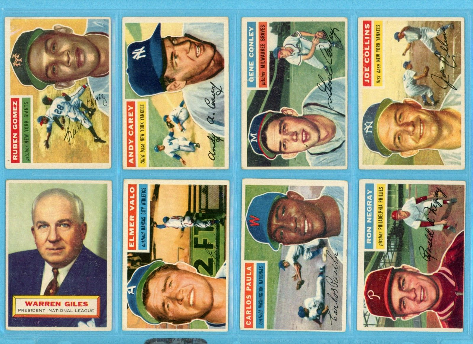 1956 Topps Starter Set Lot of 40 Different White Back Baseball Cards Vg/Ex