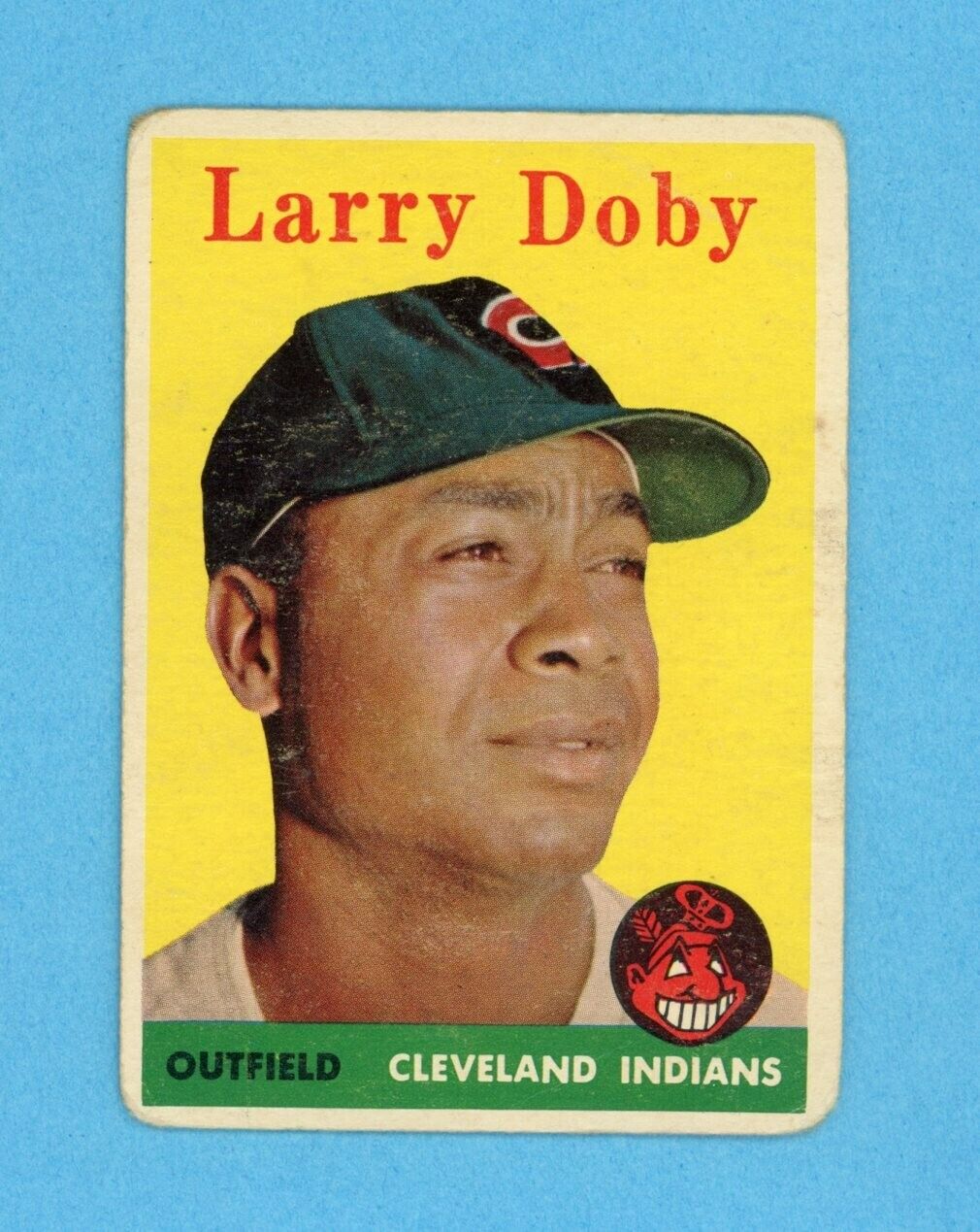 1958 Topps #424 Larry Doby Cleveland Indians Baseball Card Low Grade