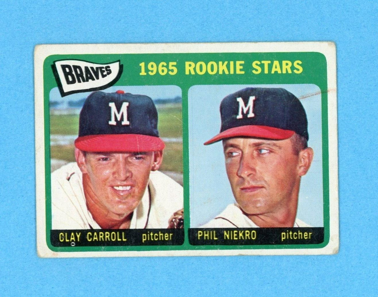 1965 Topps #461 Phil Niekro Milwaukee Braves Rookie Baseball Card G/VG