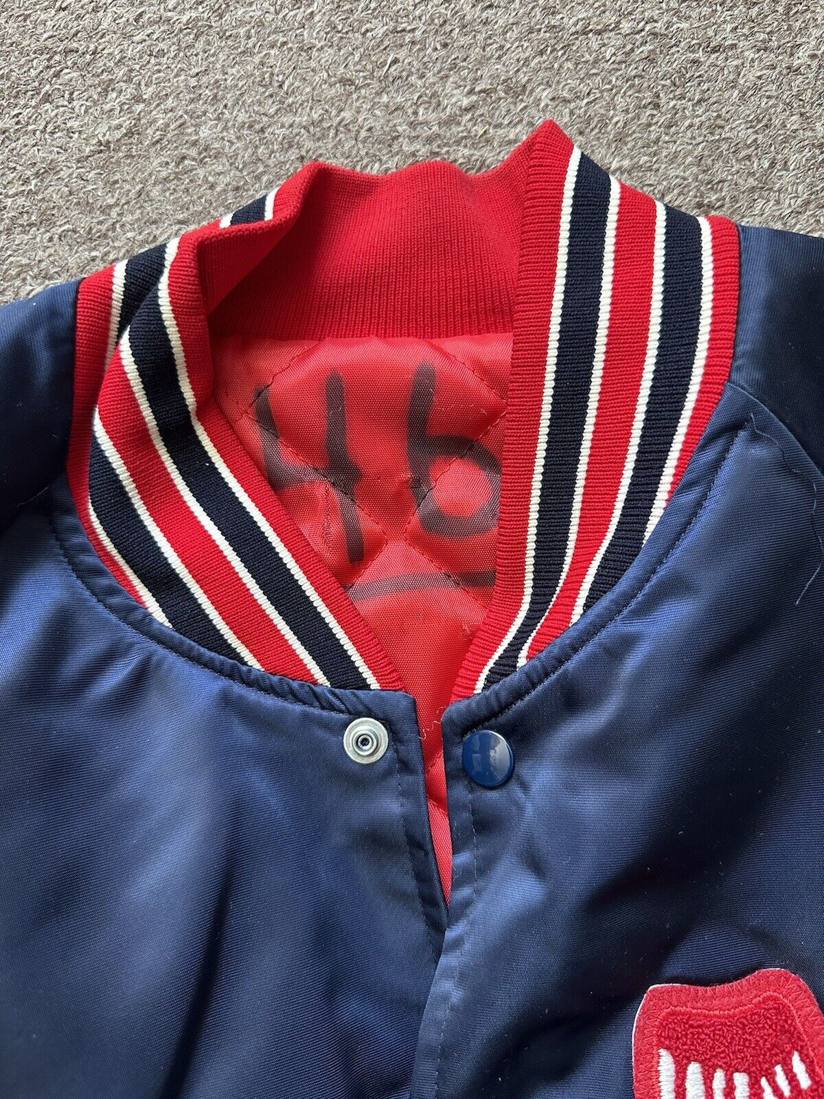 1970’s Boston Red Sox Game Used Nylon Players Jacket #46 - approx. size XL