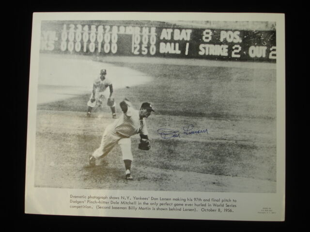 8x10 Photograph Don Larsen Autographed B & E Hologram