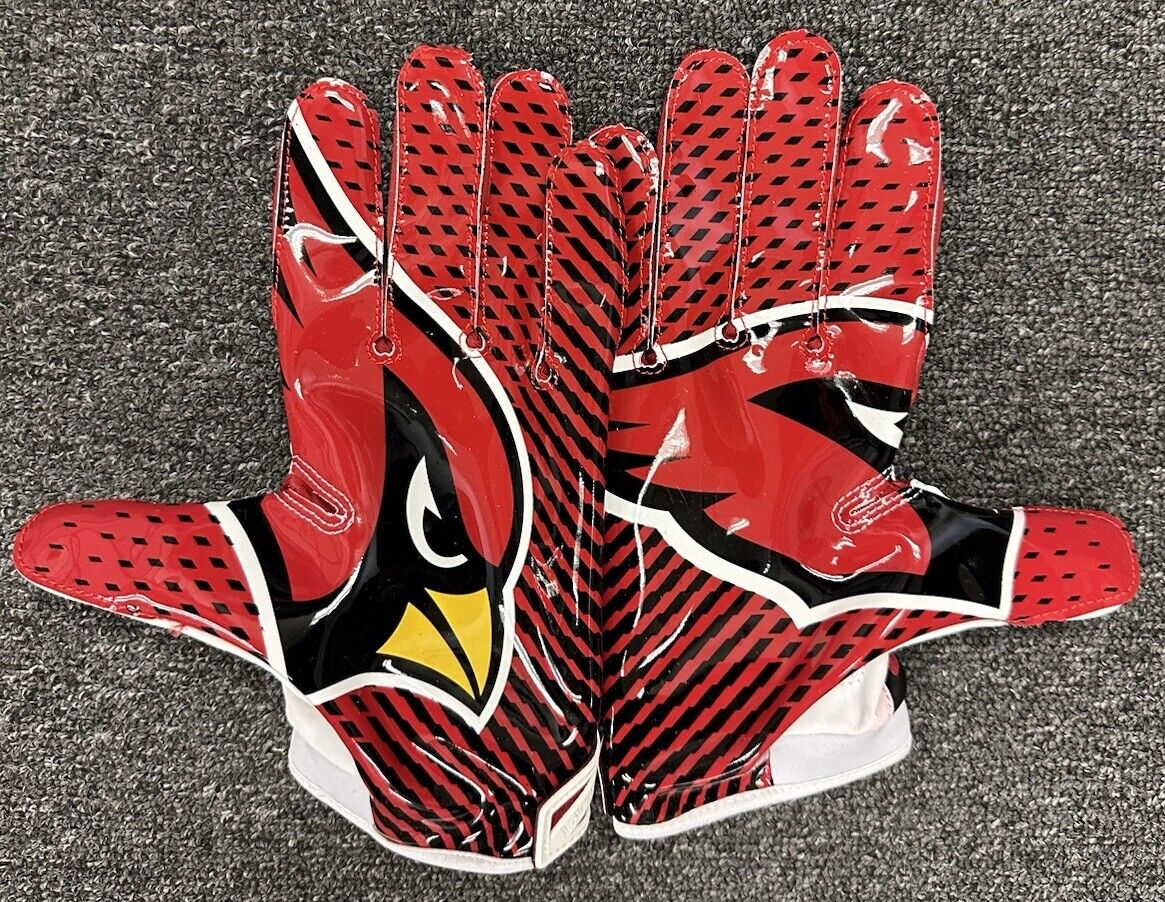 c. 2016 Larry Fitzgerald Arizona Cardinals NFL Game Used Nike Football Gloves