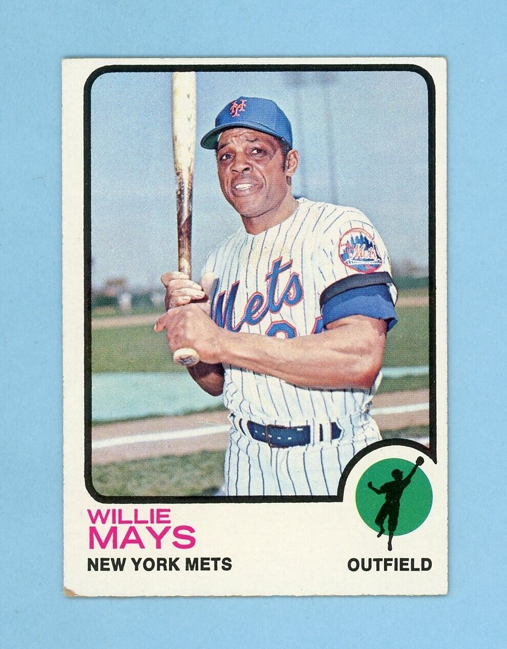 1973 Topps #305 Willie Mays New York Mets Baseball Card EX - Ex/Mt