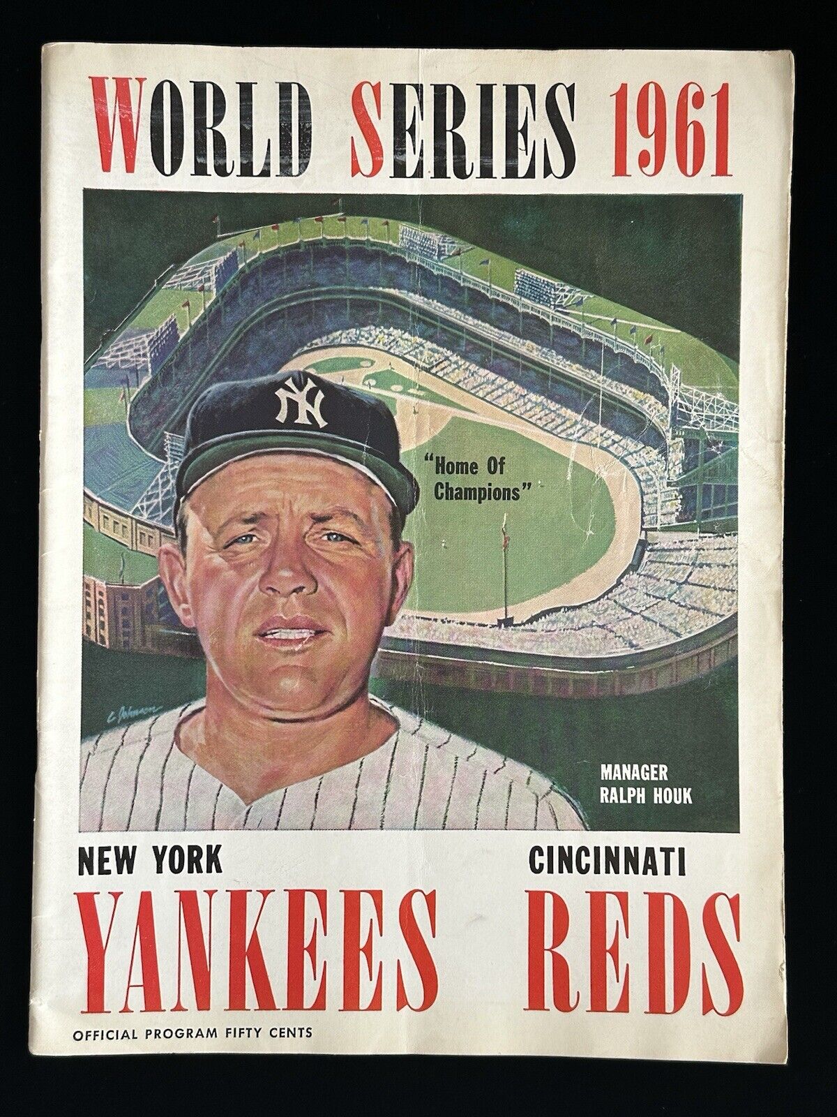 1961 New York Yankees World Series Program vs Cincinnati Reds - Unscored - VG-EX