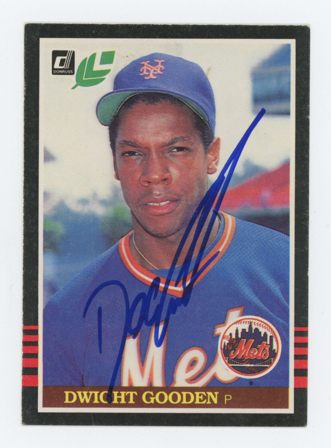 Dwight Gooden Signed 1985 Donruss Leaf Rookie Card #234 Auto with B&E Hologram