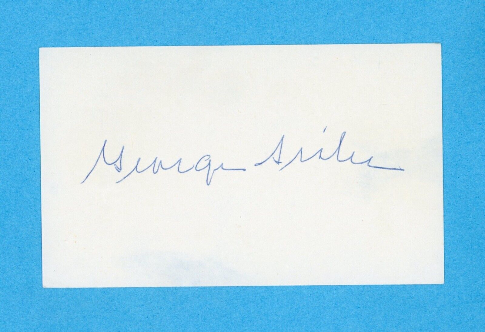 George Sisler Signed Index Card • Auto w B&E Hologram