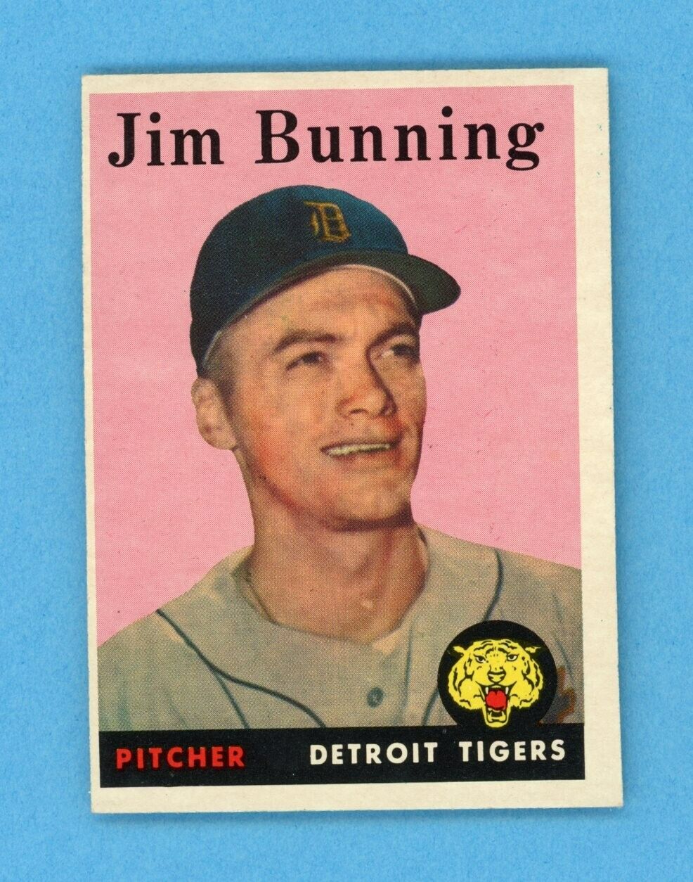 1958 Topps #115 Jim Bunning Detroit Tigers Baseball Card Ex/Mt - NM o/c