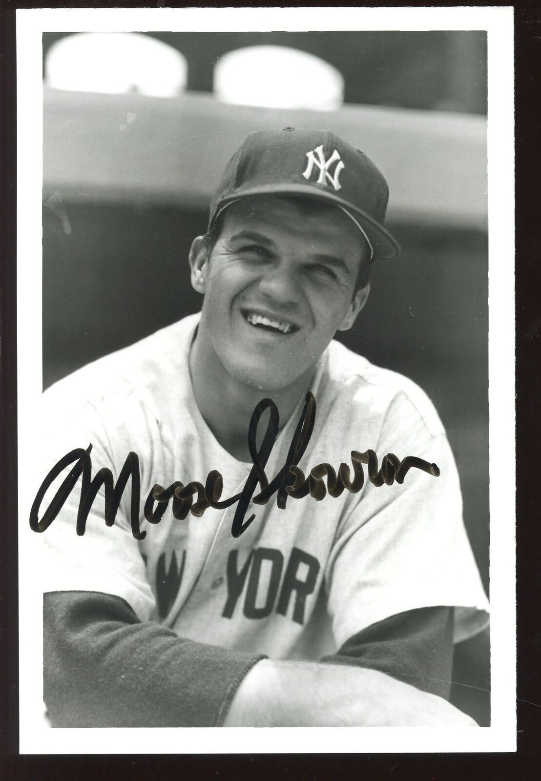 Moose Skowron New York Yankees Autographed 4 X 6 B & W Photo Hologram