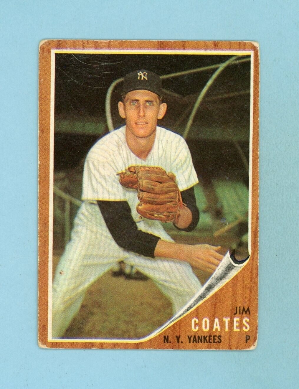 1962 Topps #553 Jim Coates New York Yankees High Number Baseball Card VG