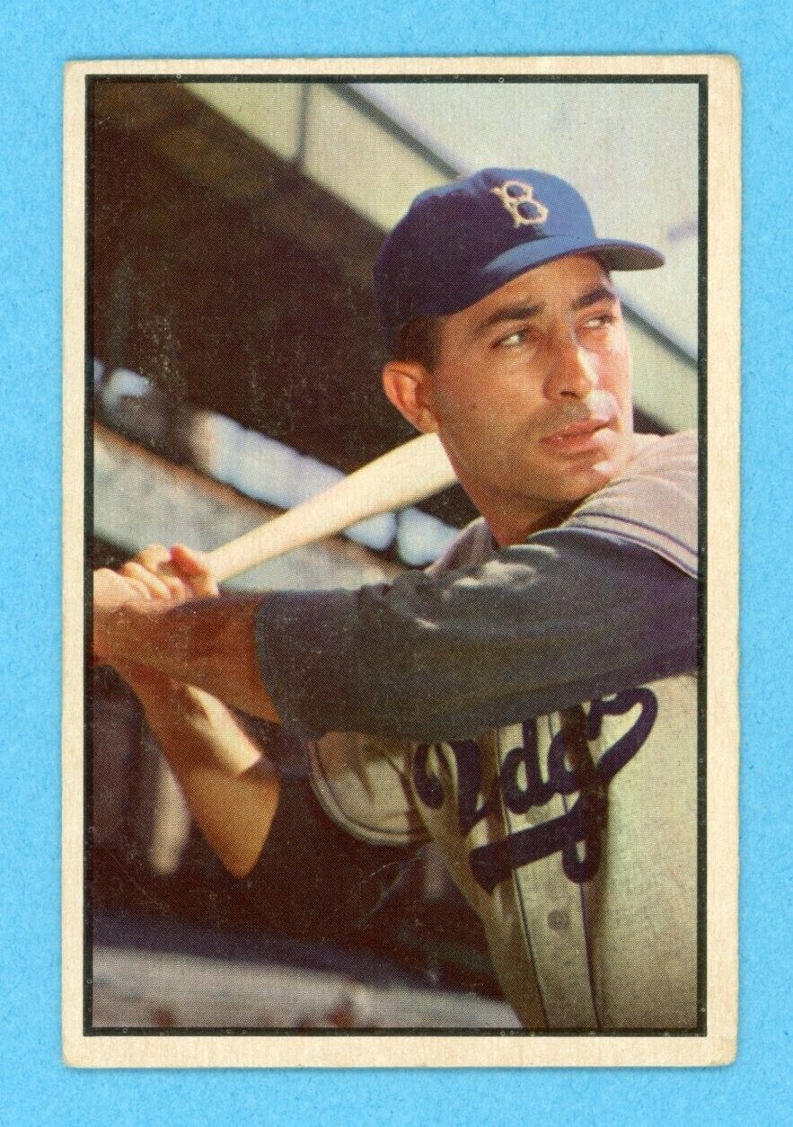 1953 Bowman Color #78 Carl Furillo Brooklyn Dodgers Baseball Card V/E ap wrk ab