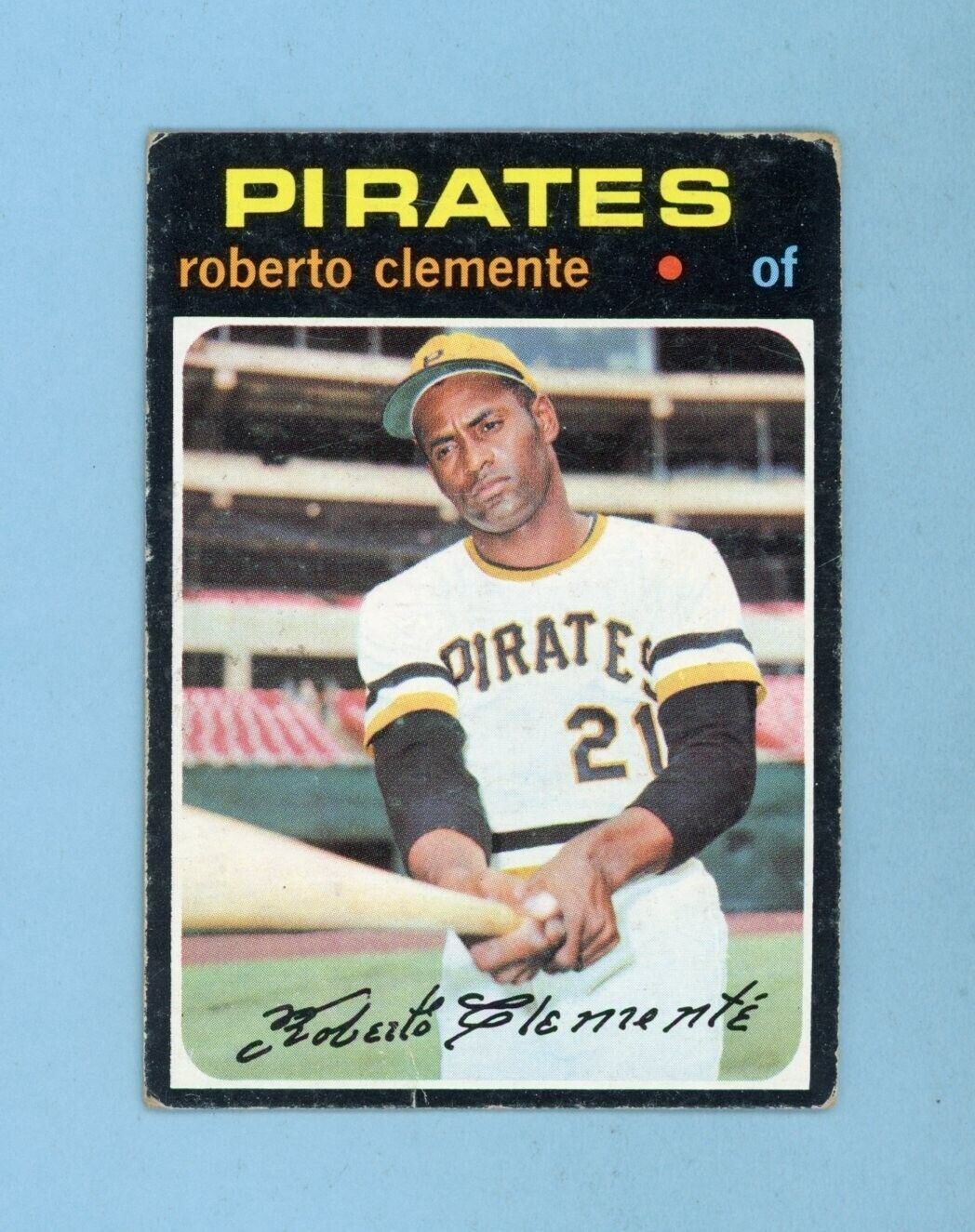 1971 Topps #630 Roberto Clemente Pitts Pirates Baseball Card VG+-V/E ap w/c pm