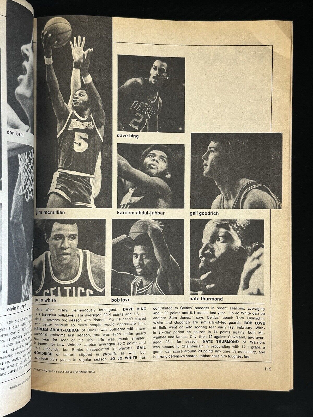 1973-74 Street and Smith’s College & Pro Basketball Yearbook w/ Robertson & West