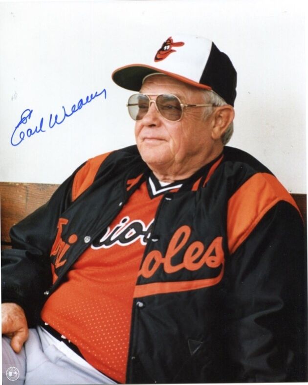 Earl Weaver 8X10 Color Auto Dugout PSA/DNA