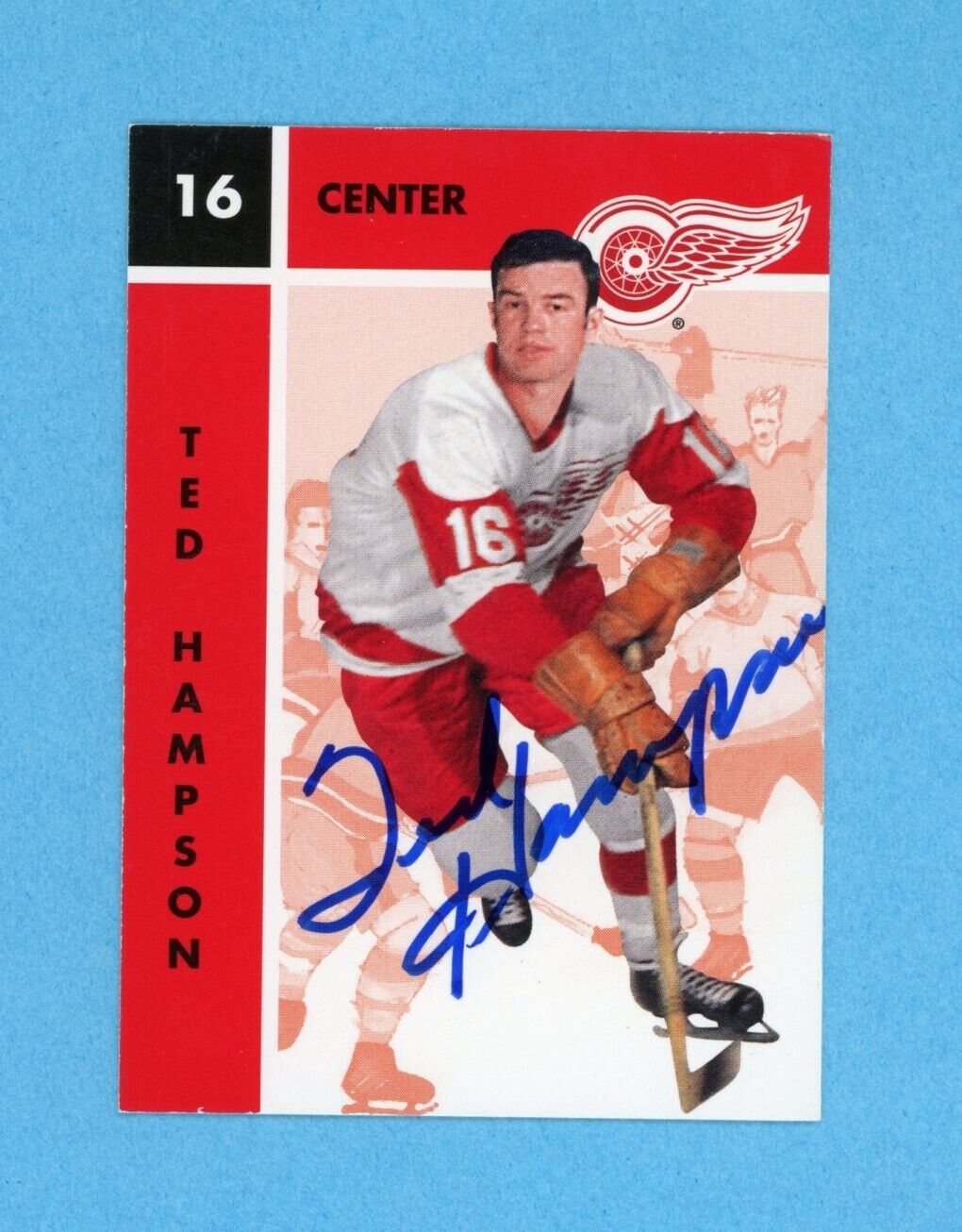 Ted Hampson 1995-96 Parkhurst 1966-67 #47 Autographed Hockey Card