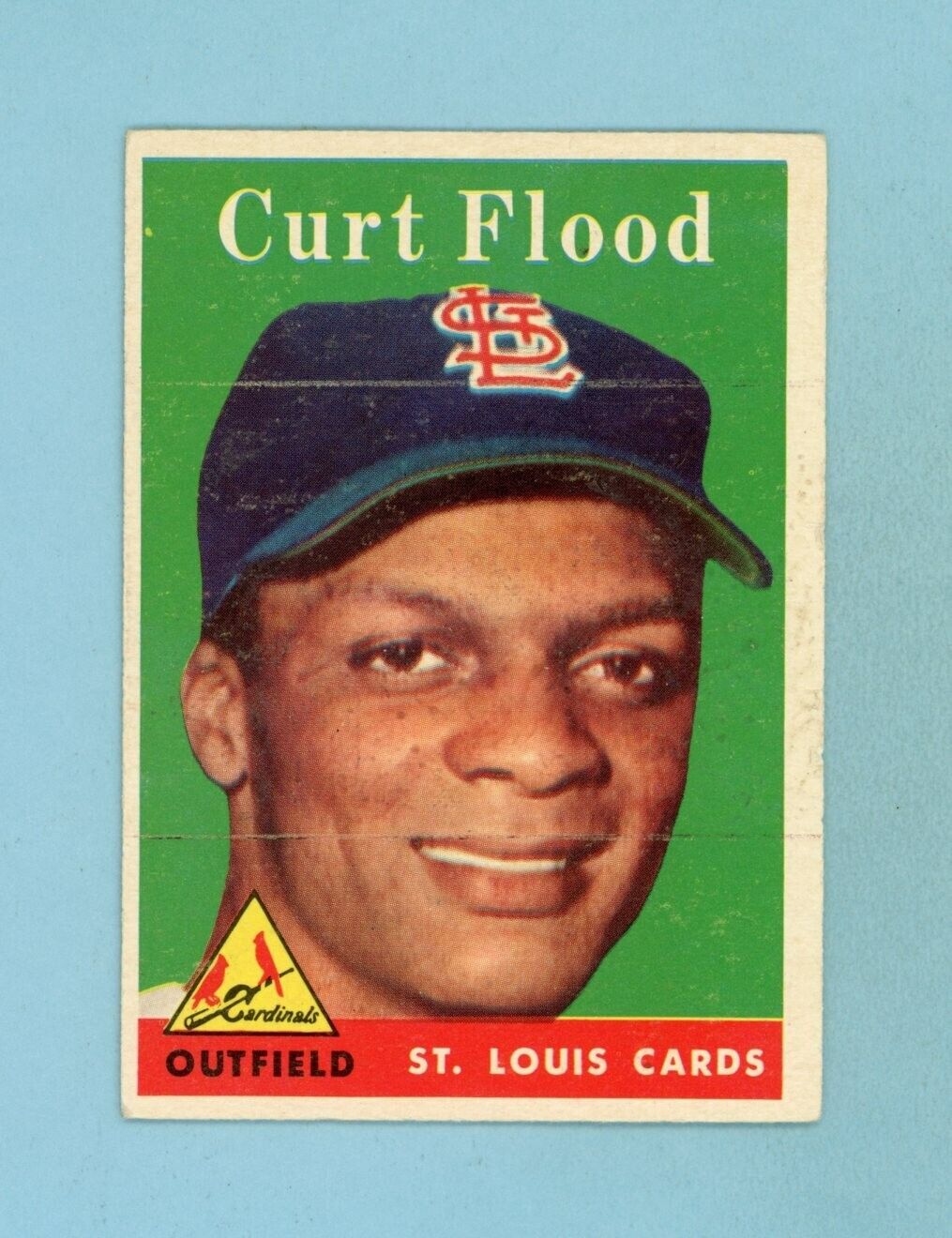 1958 Topps #464 Curt Flood St. Louis Cardinals Rookie Baseball Card EX+ prt lns