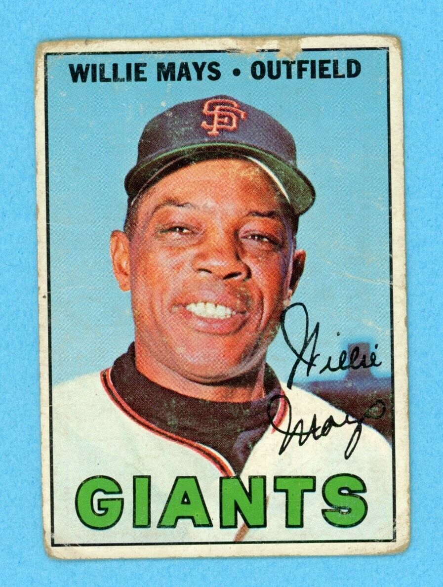 1967 Topps #200 Willie Mays San Francisco Giants Baseball Card Low Grade