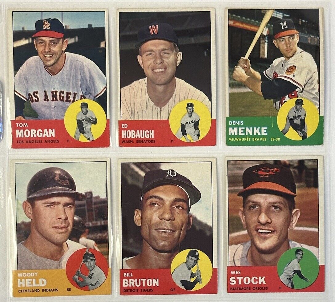 1963 Topps Baseball Starter Set Lot of 159 Different Overall EX , few lesser