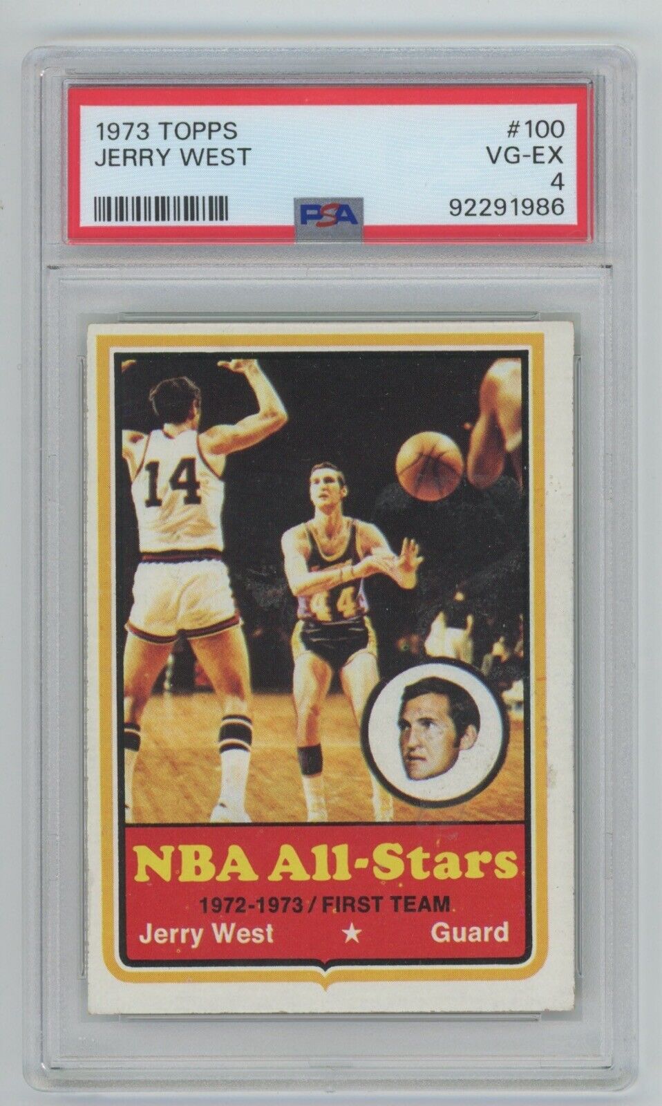 Jerry West • 1973 Topps #100 All-Stars • PSA 4 VG-EX