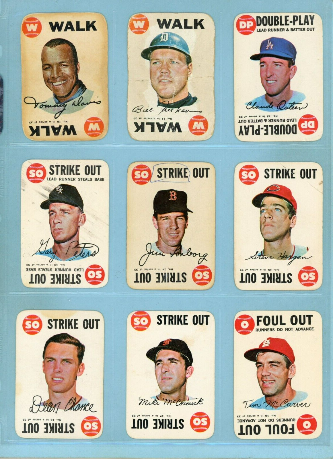 1968 Topps Game Near Set Lot of 31 Different Baseball Cards Low Grade