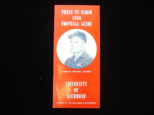 1966 University of Richmond Spiders Football Official Media Guide EX+