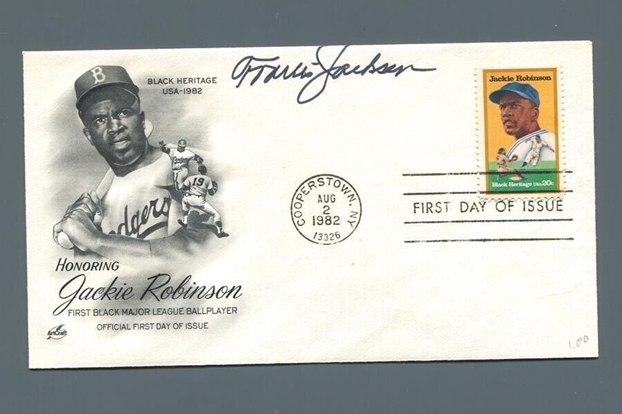 Travis Jackson Signed Cachet First Day Cover 8/2/82 Auto with B&E Hologram