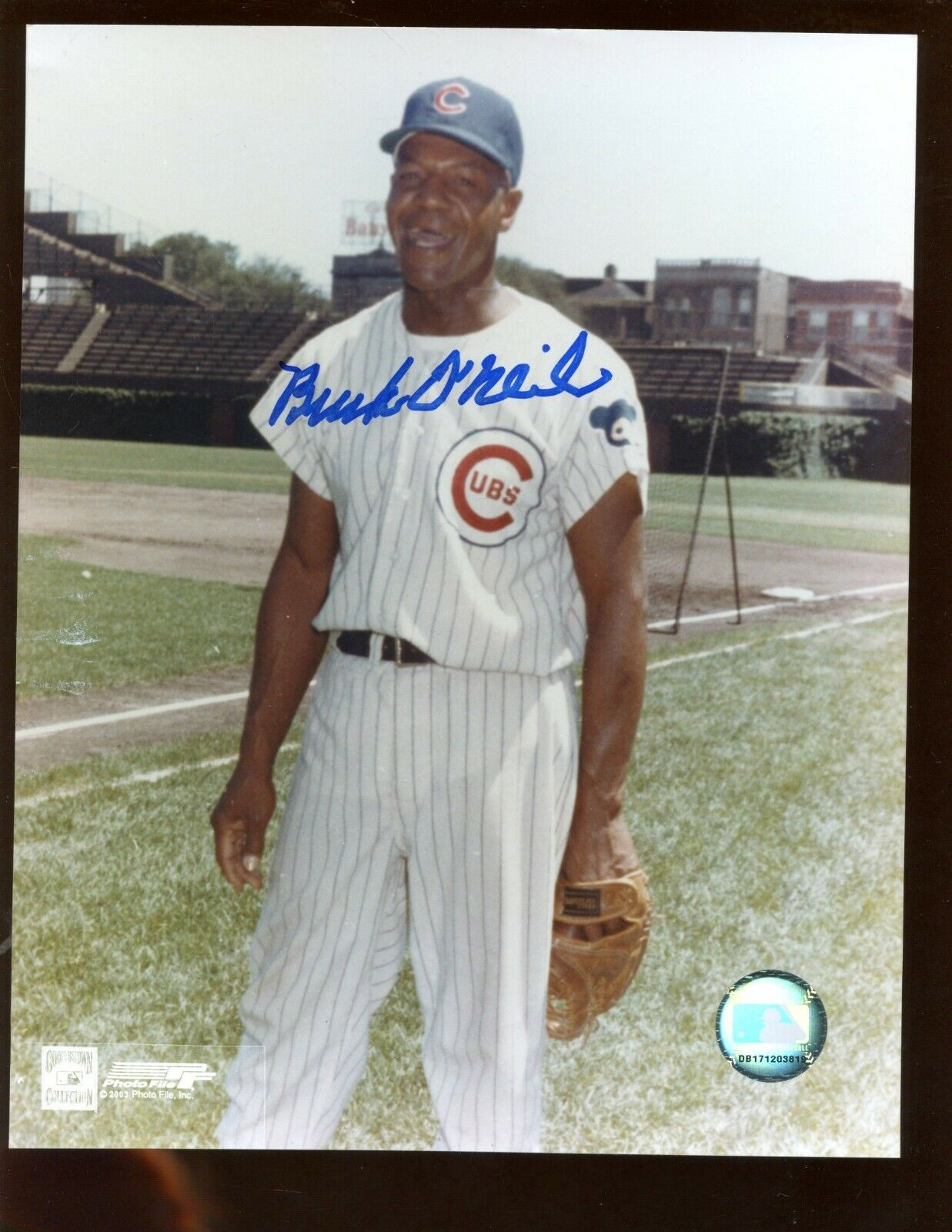 Buck O'Neil Chicago Cubs Autographed 8 X 10 Photo Hologram