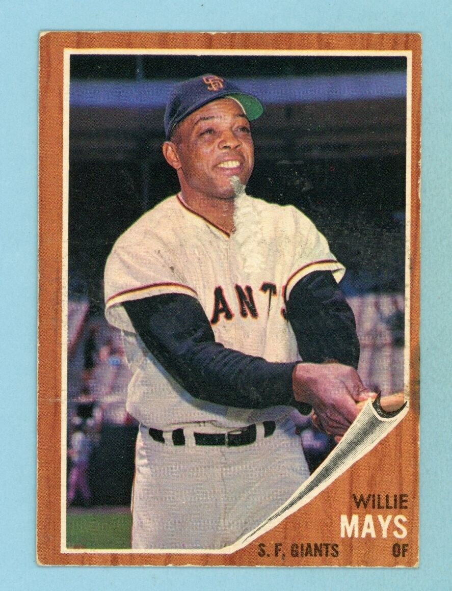 1962 Topps #300 Willie Mays San Francisco Giants Baseball Card Low Grade