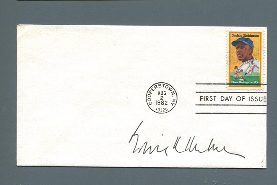 Bowie Kuhn Signed Cachet First Day Cover 8/2/82 Auto with B&E Hologram