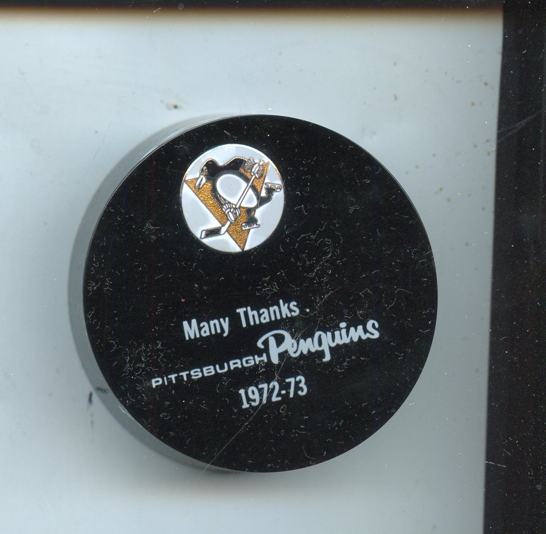 Original 1972/1973 NHL Hockey Pittsburgh Penguins Paperweight NRMT