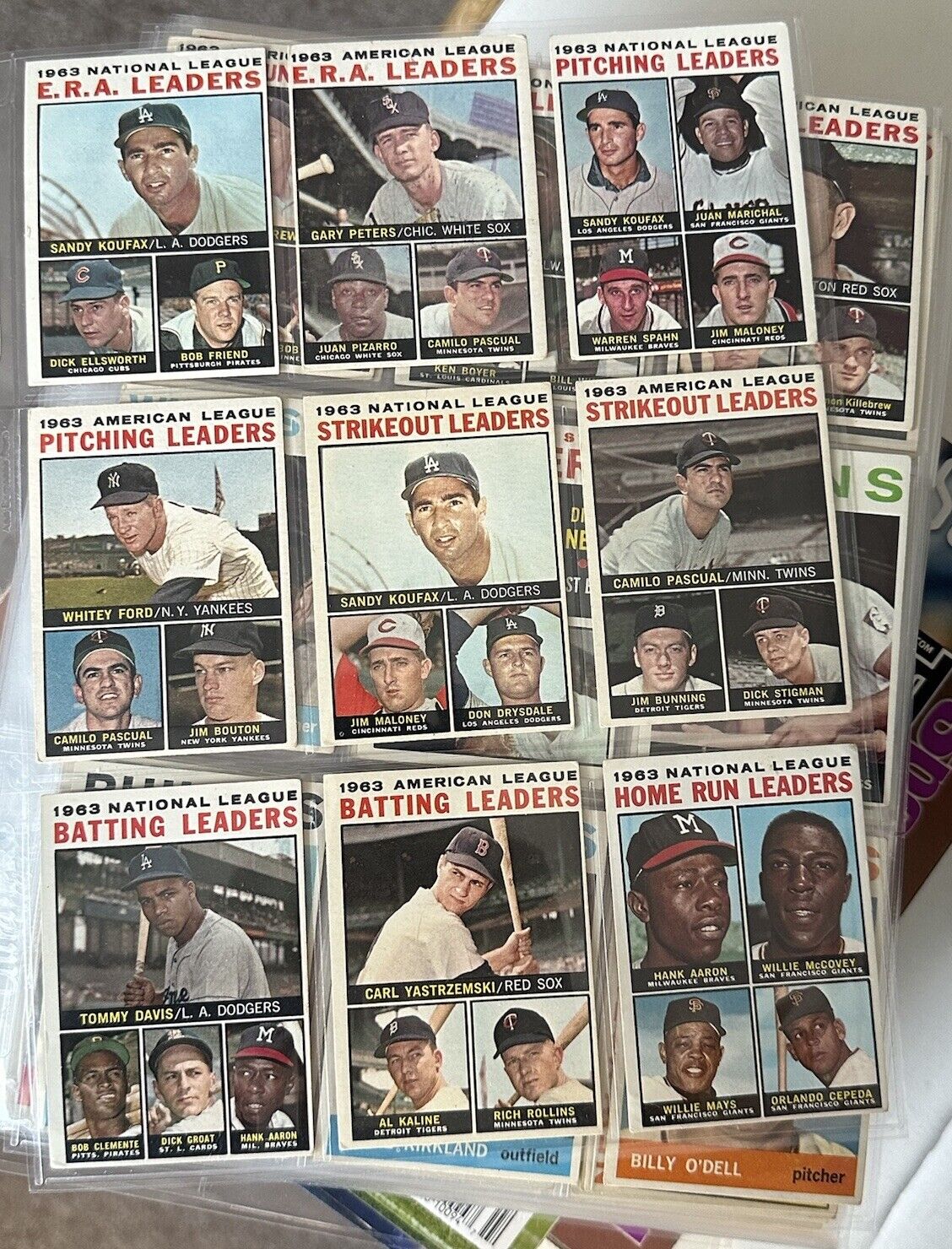 1964 Topps Baseball Complete Set of 587 VG to EX+ w/ Mantle Koufax Mays Niekro