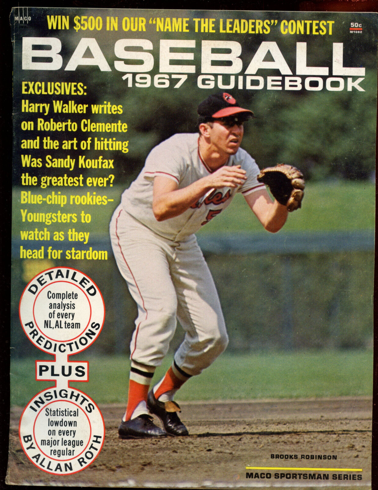 1967 Maco Baseball Guidebook Magazine Brooks Robinson Cover EX