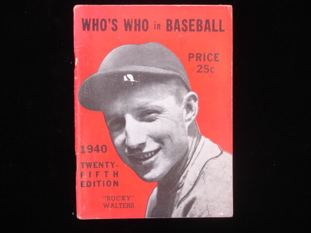 1940 Bucky Walters Who's Who In Baseball VG-EX Condition