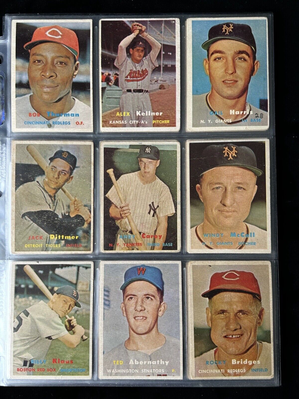 1957 Topps Starter Set Lot of 192 Diff. Baseball Cards w/41 Middle Series