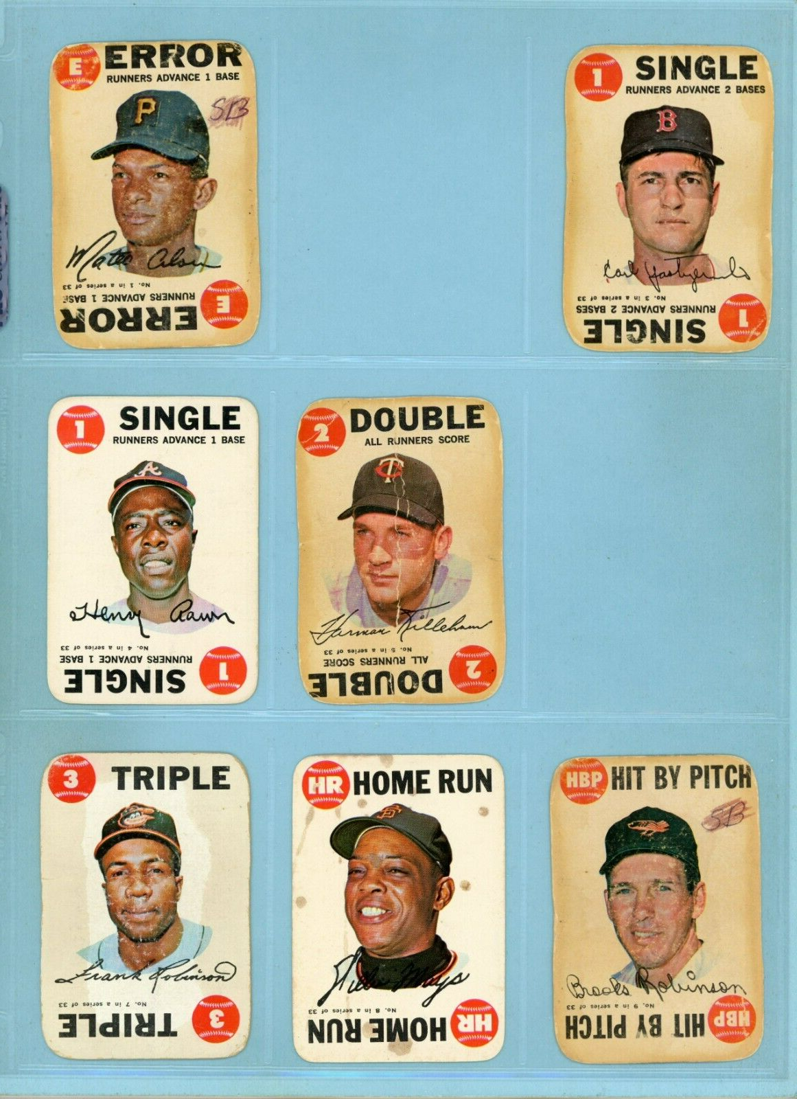 1968 Topps Game Near Set Lot of 31 Different Baseball Cards Low Grade