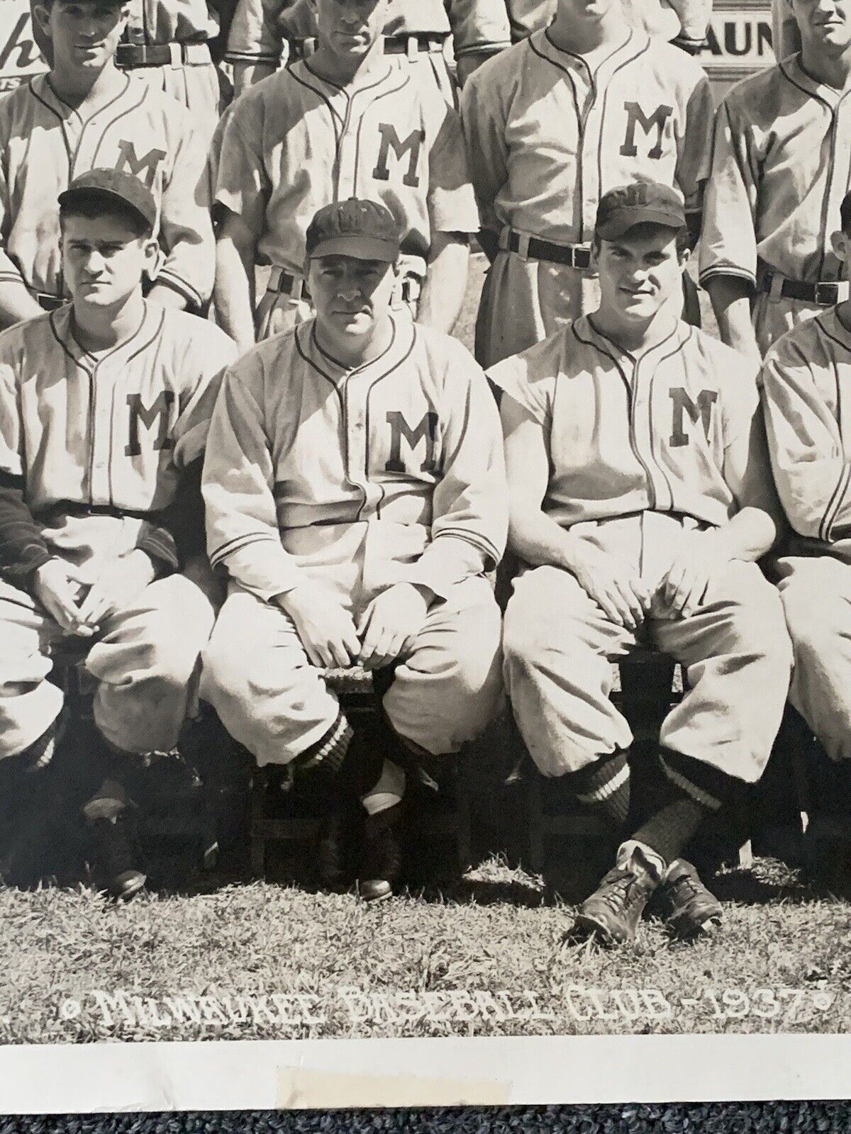 Stunning 1937 Milwaukee Brewers Minor League AA 12x20 Team Photo w/ Ken Keltner