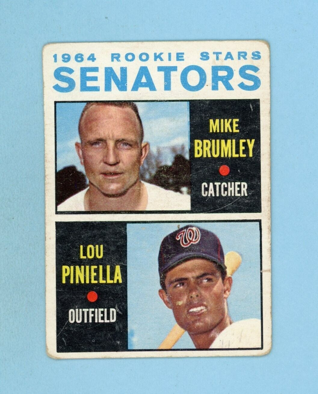 1964 Topps #167 Lou Piniella Washington Senators Rookie Baseball Card VG