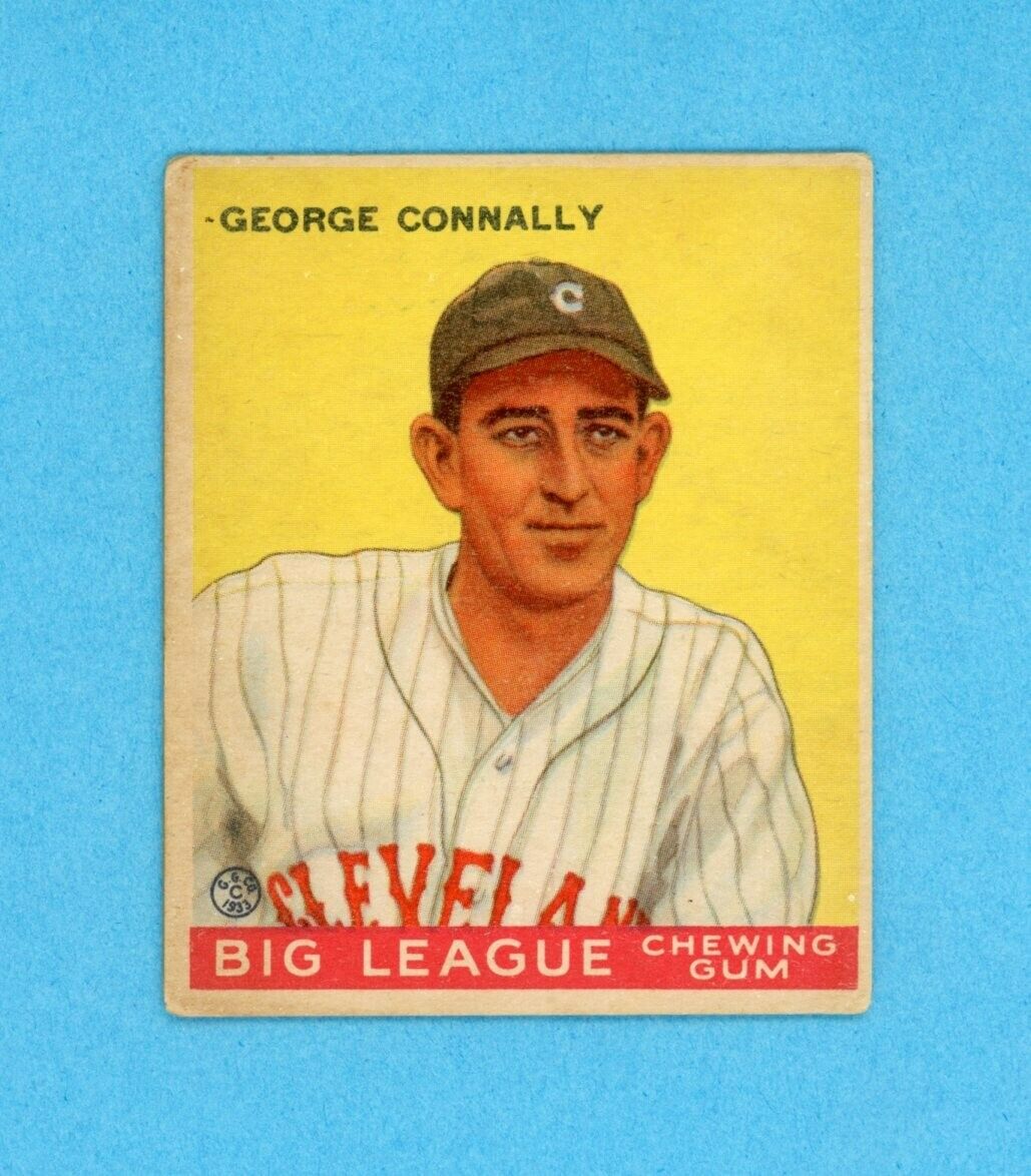 1933 Goudey #27 George Connally Cleveland Indians Rookie Baseball Card Vg/Ex