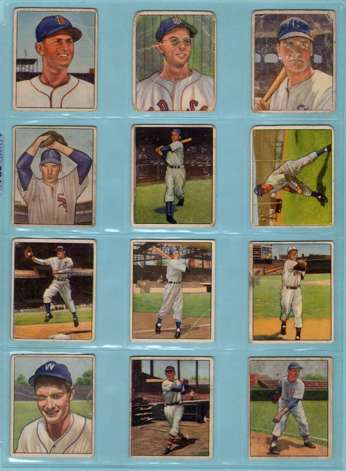 1950 Bowman Starter Set Lot of 107 Different Baseball Cards Low Grade