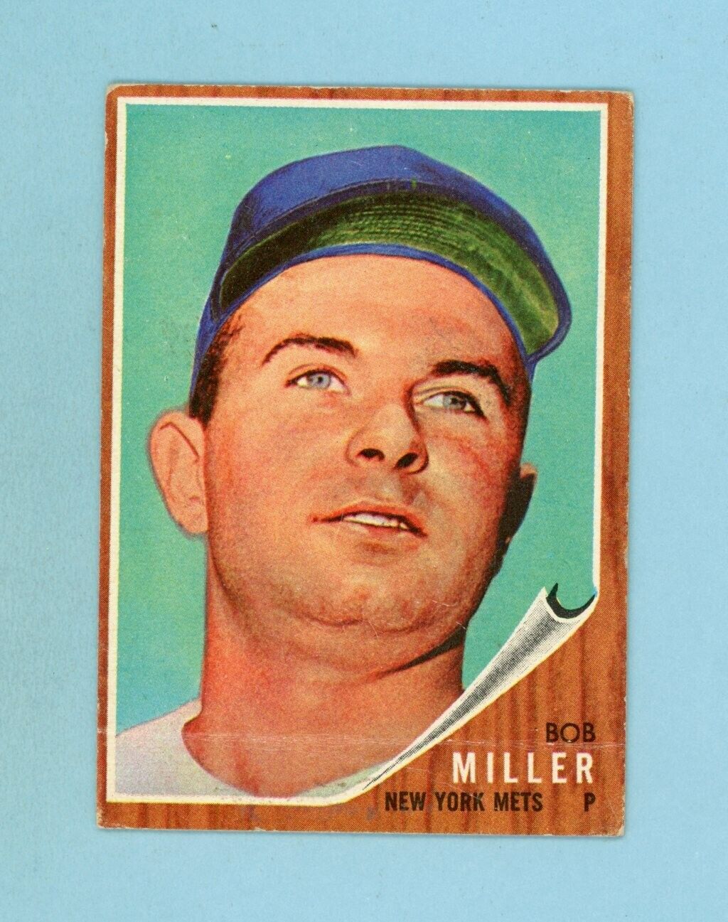 1962 Topps #572 Bob Miller New York Mets High Number Baseball Card Low Grade