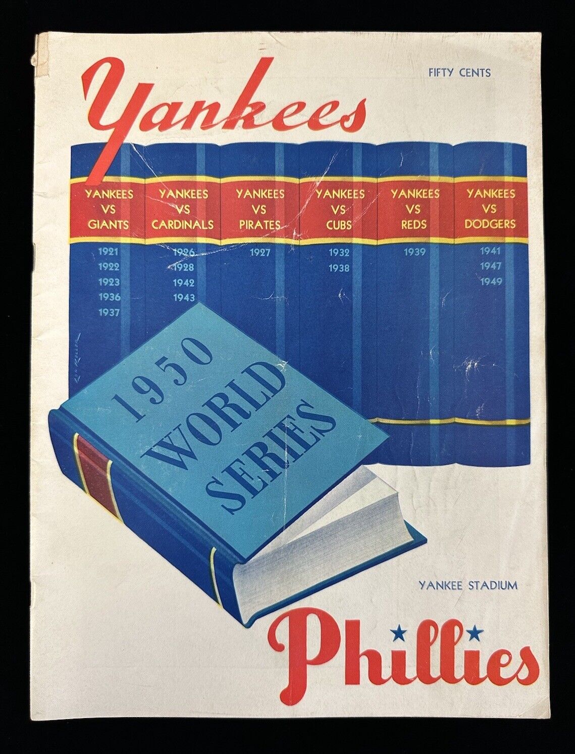 1950 NY Yankees World Series Program vs Philadelphia Phillies - VG unscored