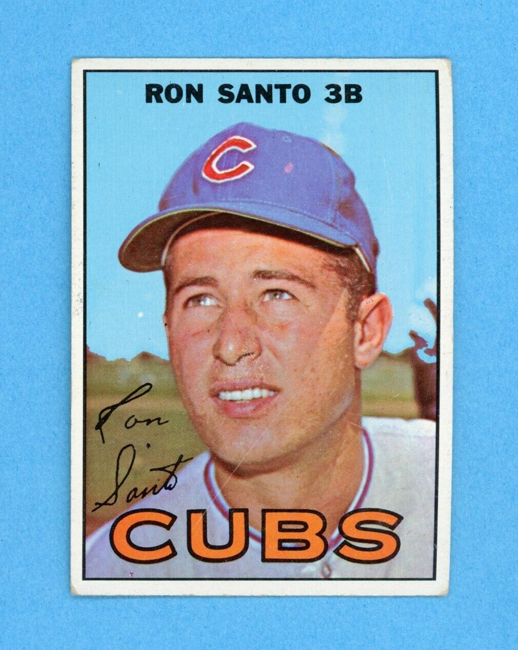 1967 Topps #70 Ron Santo Chicago Cubs Baseball Card Vg/Ex