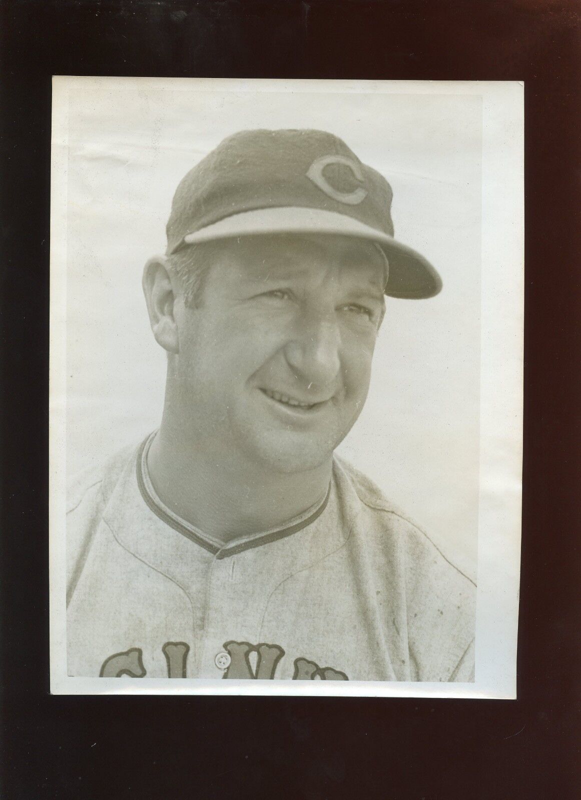 Vintage Ernie Lombardi Cincinnati Reds 7 X 9 Photo