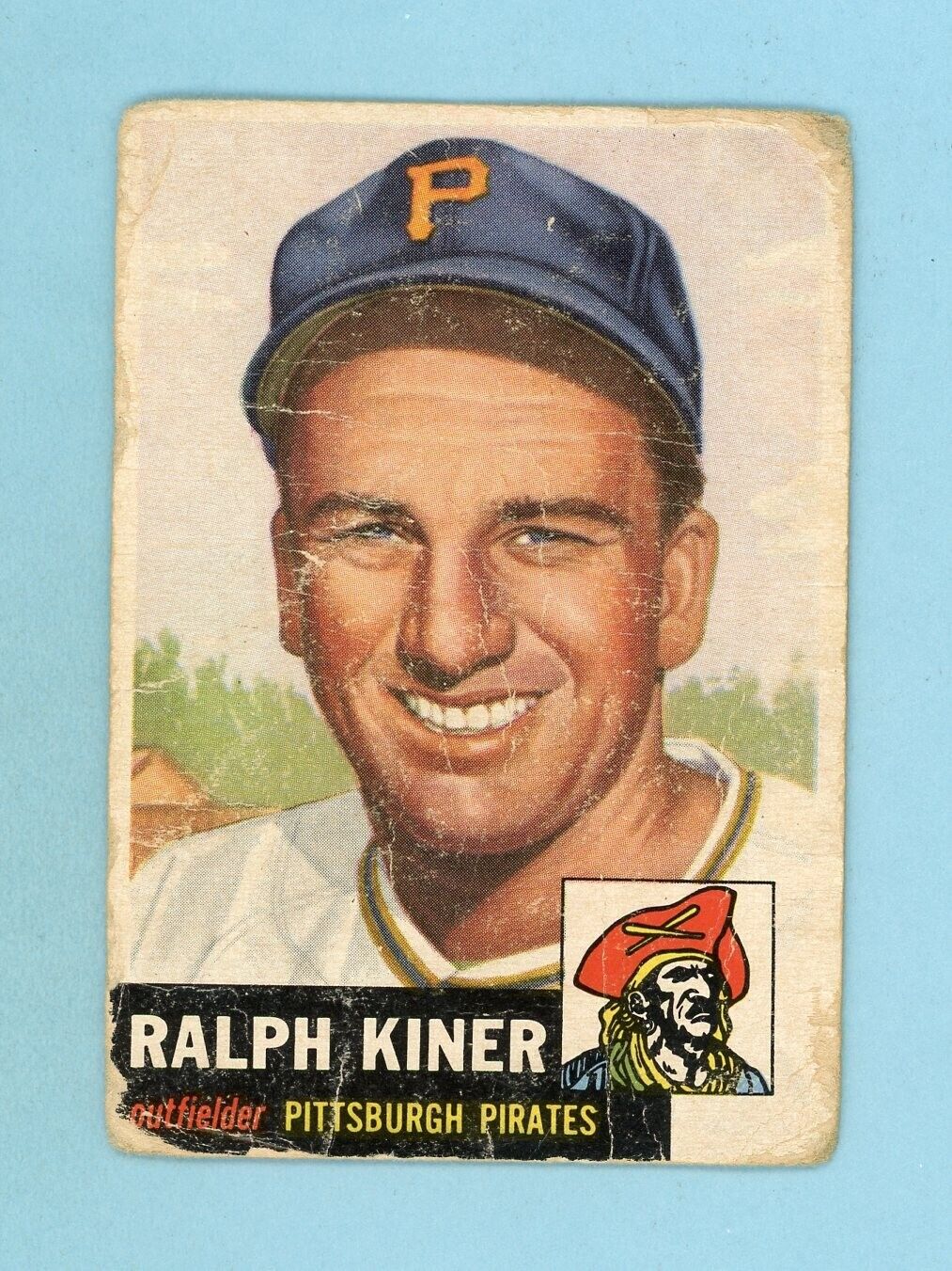 1953 Topps #191 Ralph Kiner Pittsburgh Pirates Baseball Card Low Grade