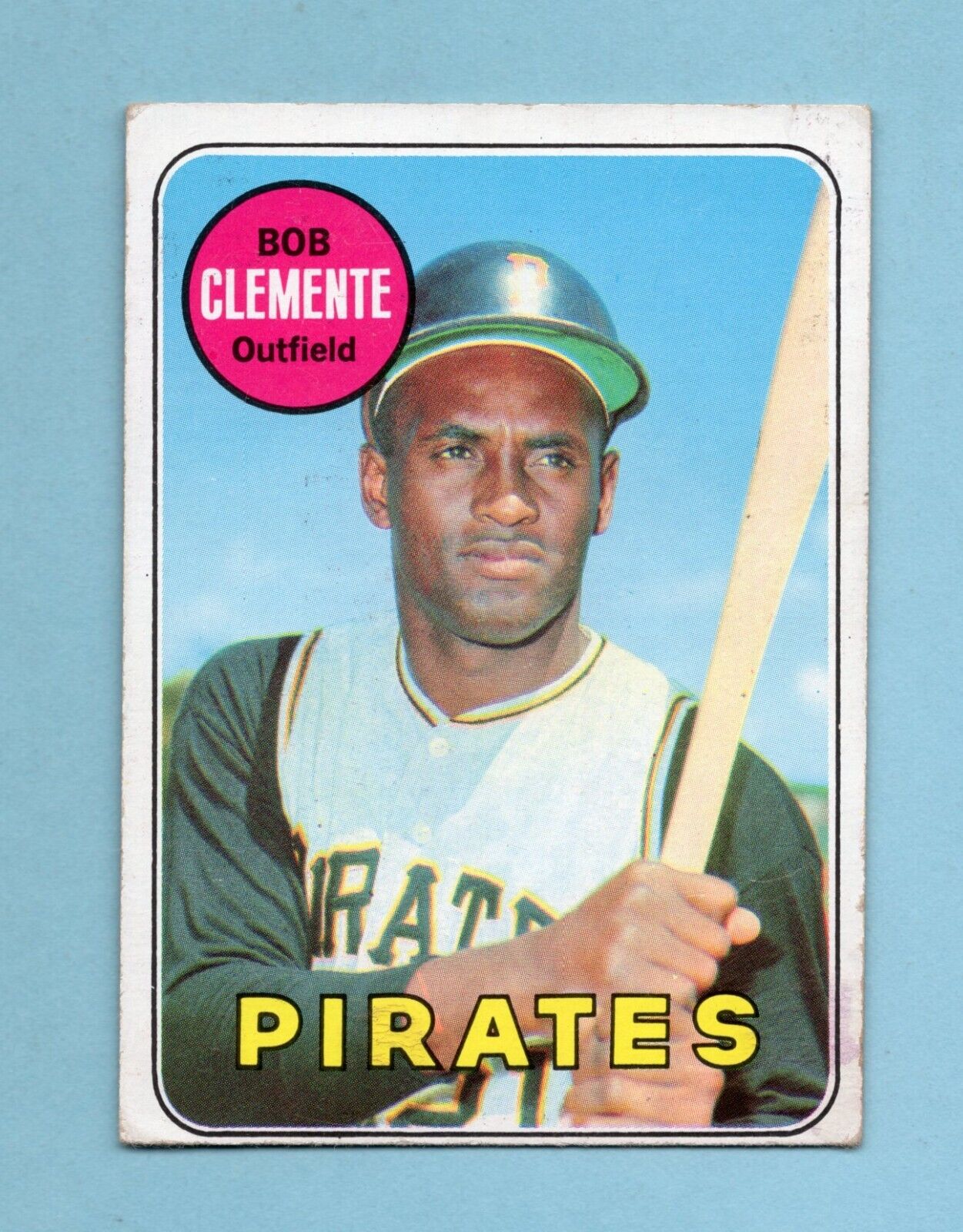 1969 Topps #50 Roberto Clemente Pittsburgh Pirates Baseball Card Vg/Ex ap str bc